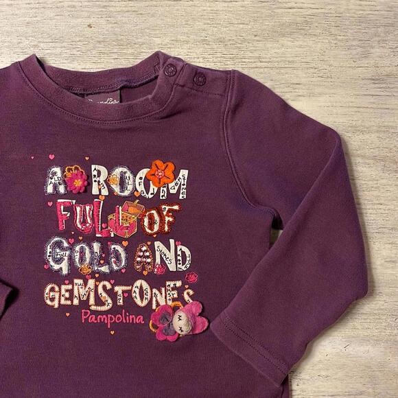 Pampolina Purple Beaded Shirt Size 3T - Picture 2 of 5